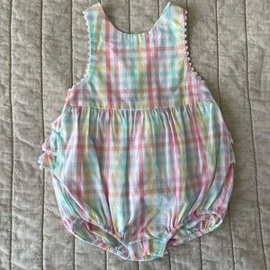 Starting Out Pastel Plaid Romper